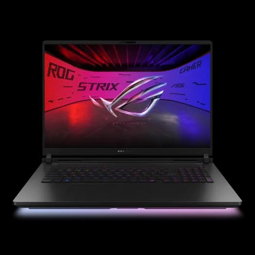 Notebook de alto rendimiento con pantalla encendida